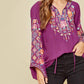 Andree By Unit - Tie Front Embroidered Blouse