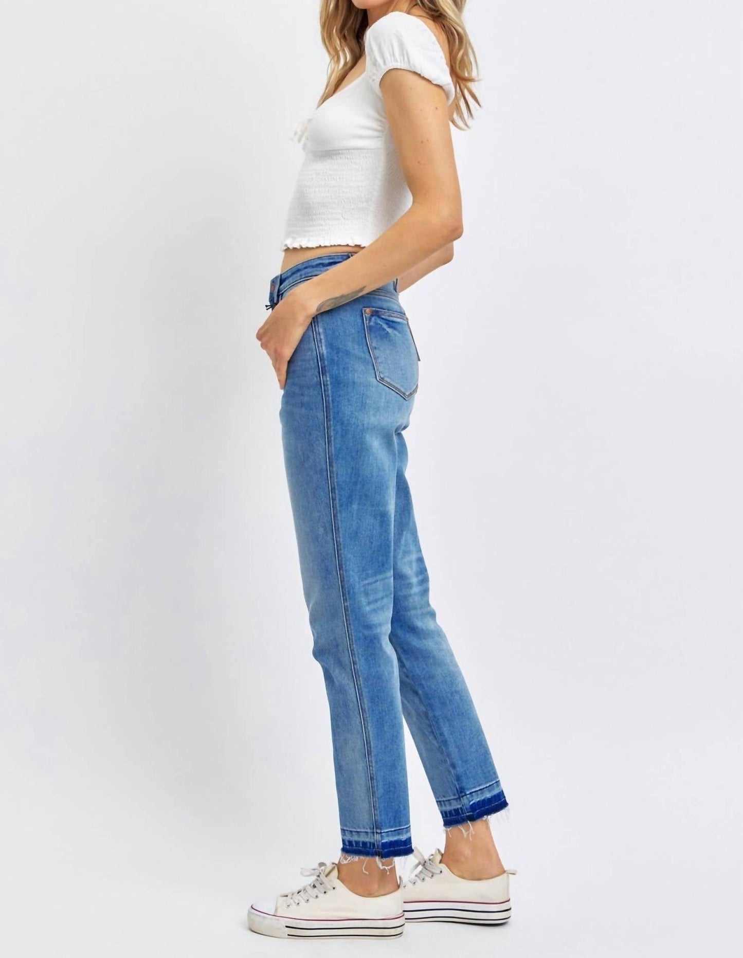 Judy Blue - Rigid Magic Release Hem Boyfriend Jeans