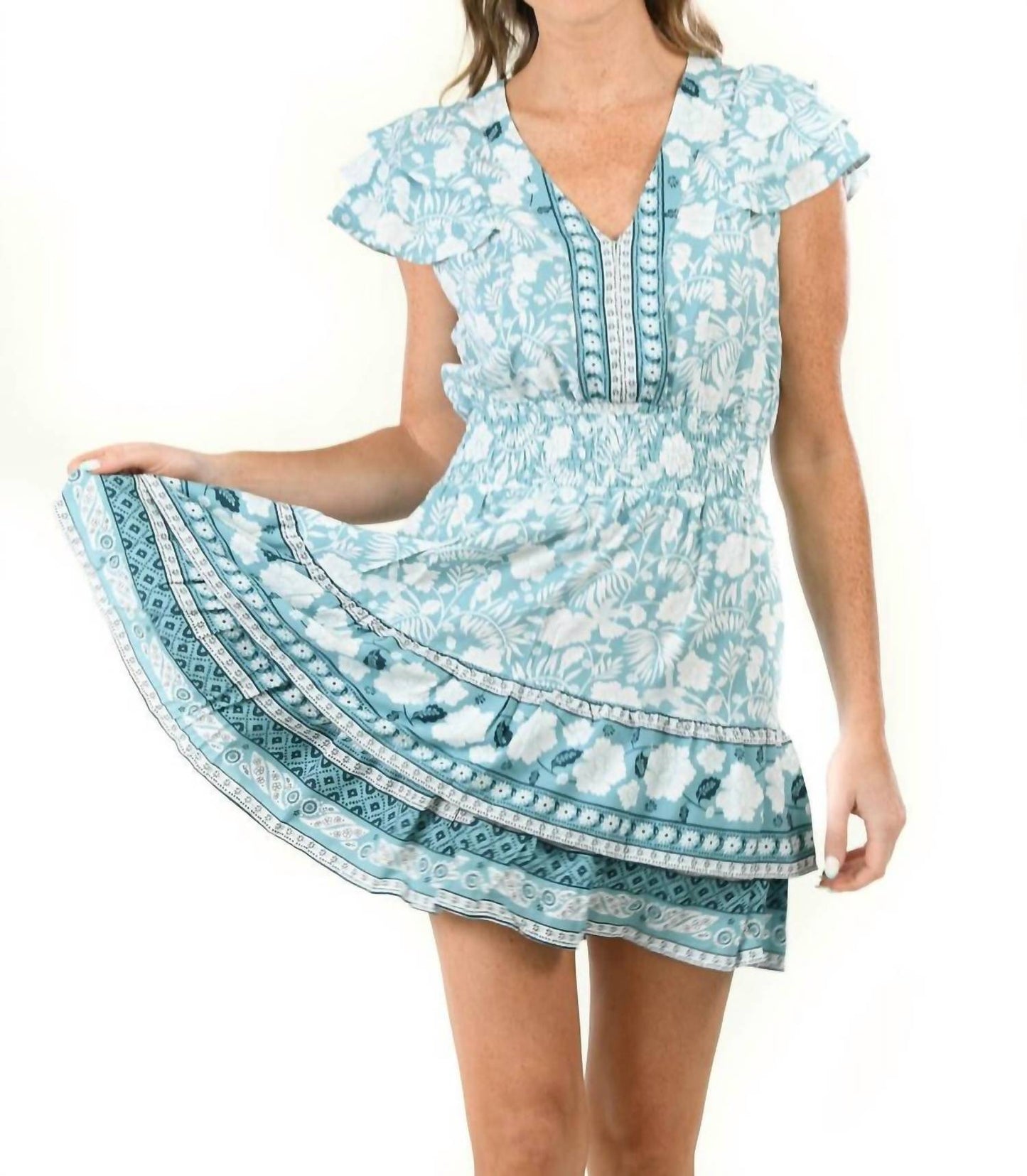 Walker & Wade - Zoey V-neck Mini Dress