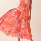 Promesa - Blooming Bliss Floral Chiffon Tiered Maxi Dress