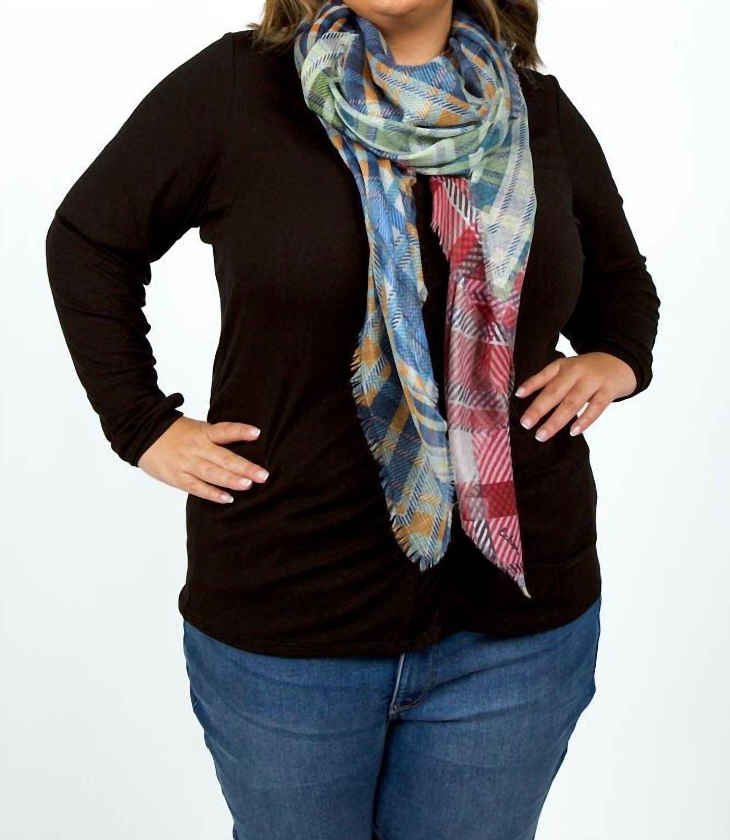 Echo - Patched Plaid Wrap