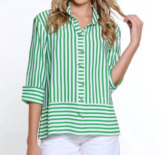 Multiples - WIRE COLLAR BUTTON FRONT BLOUSE