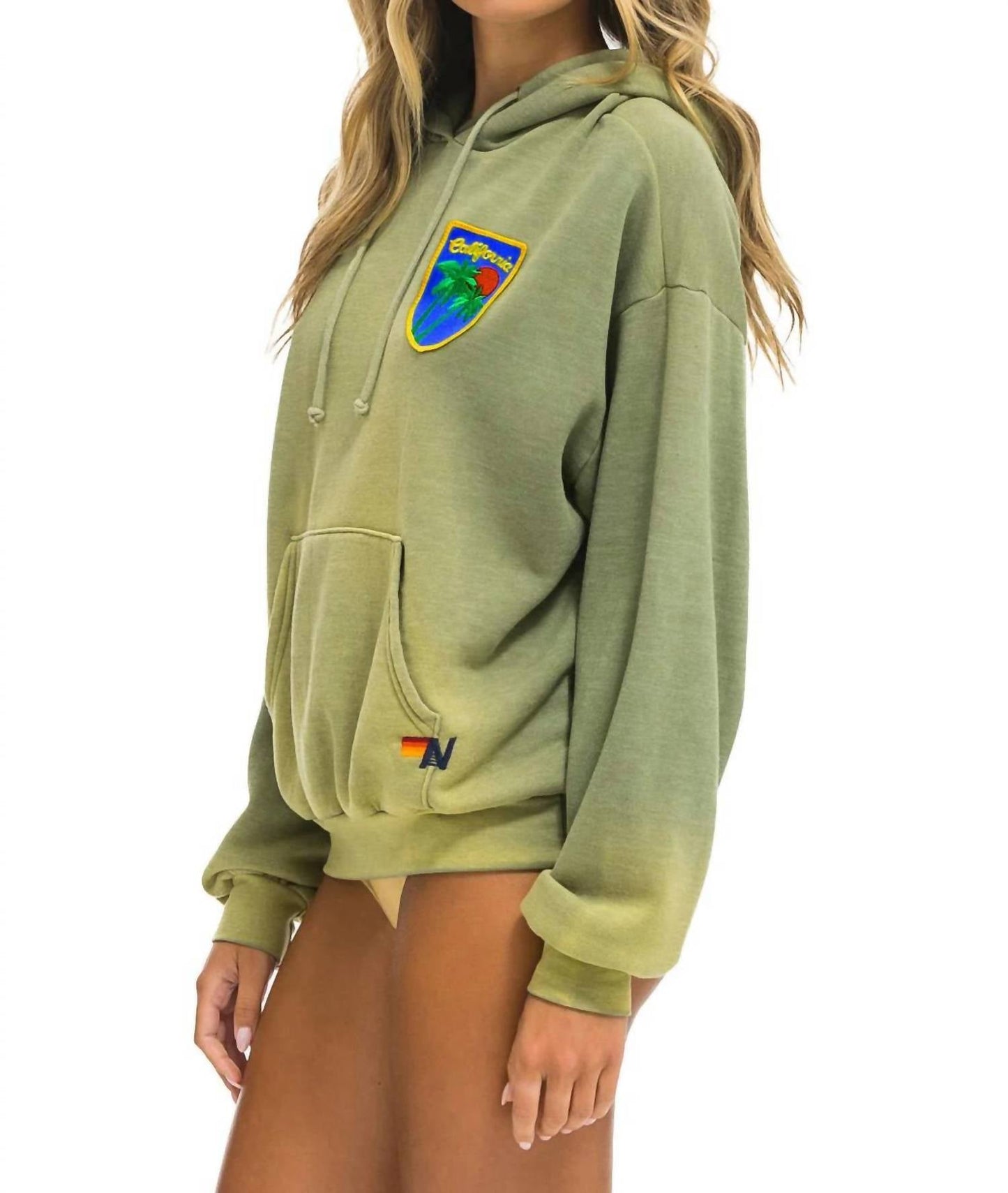 Aviator Nation - Unisex California Palm Patch Pullover Relaxed Hoodie