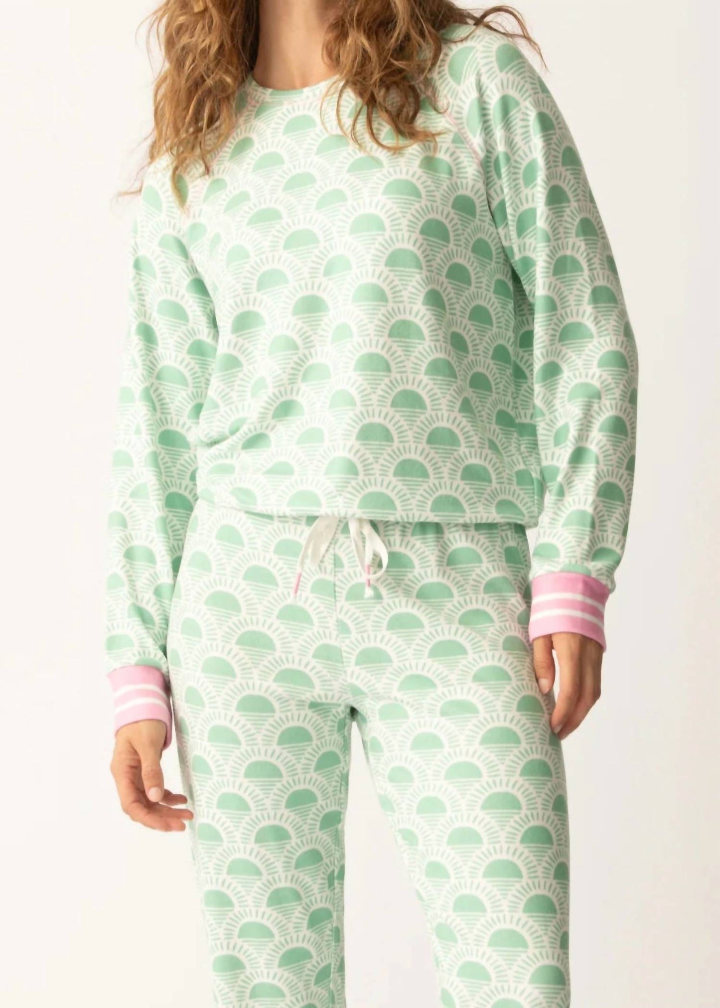 Pj Salvage - Peachy Party Courtside Long Sleeve Top