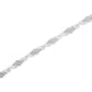 .925 Sterling Silver 1-1/2 Cttw Round and Baguette Cut Diamond Wave Link Bracelet (I-J Color, I2-I3 Clarity) - 7"