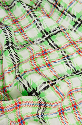 Topshop - Silk Check Print Bowling Blouse