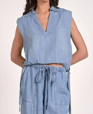 Elan - Chambray Denim Top