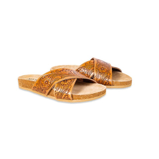 Myra - Women's Gracie Hand Tooled Sandals