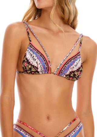 Agua Bendita - Halle Embroidered Triangle Swimsuit Bikini Top