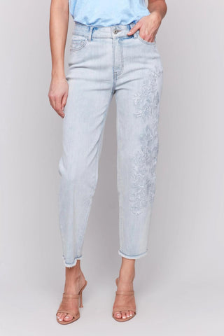 Charlie B - Flower Embroidered Jeans
