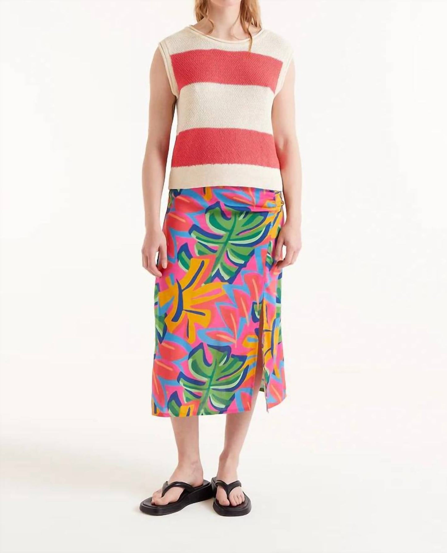 Compania Fantastica - KNIT SLEEVELESS STRIPE TOP
