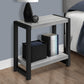 Accent Side Table Narrow Small 2-Tier Contemporary Modern