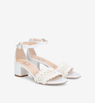 Agl - Women's Crochet Leather Block Heel Sandals