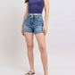 Judy Blue - High Waist Tummy Control Cool Denim Double Waistband Shorts
