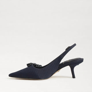 Sam Edelman - Women's Bianka Fabric Pointed Toe Slingback Kitten Heeled Pump