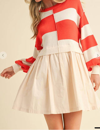 &Merci - Mixed Media Sweater Dress