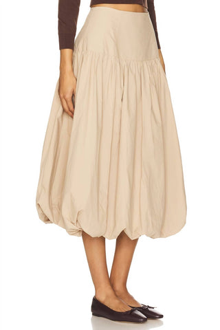 Astr - Kia Drop Waist Bubble Hem Midi Skirt