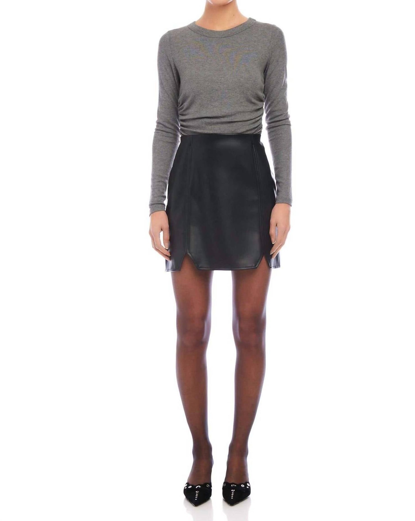 Fifteen Twenty - Macy Faux Leather Mini Skirt
