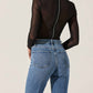 Astr - Kezia Long Sleeve Mesh Corset Top