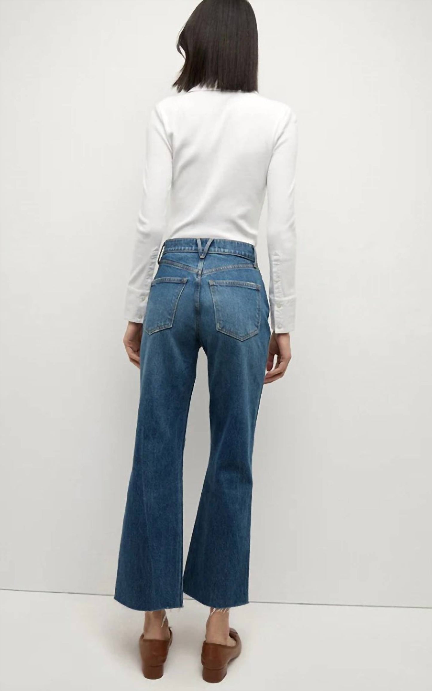Veronica Beard - Dylan Straight leg raw hem jean