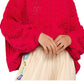 Pol - Women's Chenille Twisted Cable Pullover Sweater