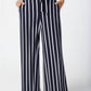 Joseph Ribkoff - Joseph Ribkoff Striped High-waist Belted Wide-leg Pants 241135 *