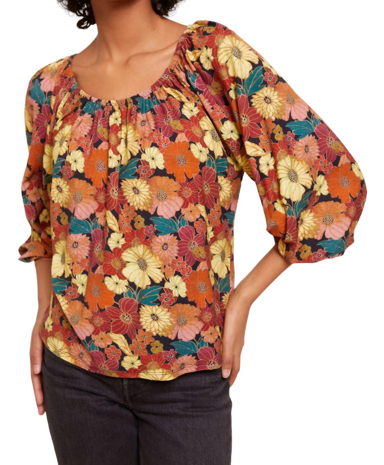 Nation Ltd - HOPE FANCY LONG SLEEVE OFF SHOULDER TOP