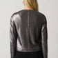 Joseph Ribkoff - Gunmetal Sequined Long Sleeve Trucker Jacket
