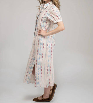 Beau & Ro - Kris Ikat Stripe Maxi Dress