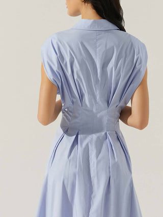 Astr - Beckett Tapered Waist Pleated Dress