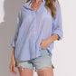 Elan - Resort Button-Down Heart Graphic Top