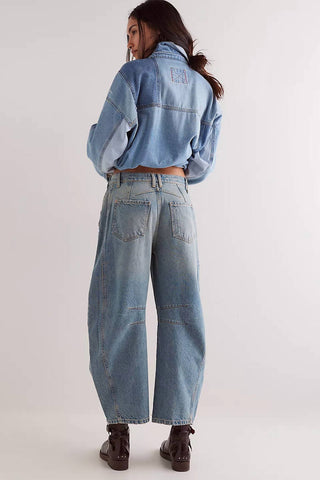 Free People - Good Luck Mid-rise Barrel Jeans