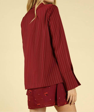 Honey Punch - Power Hour To Happy Hour Striped Blazer