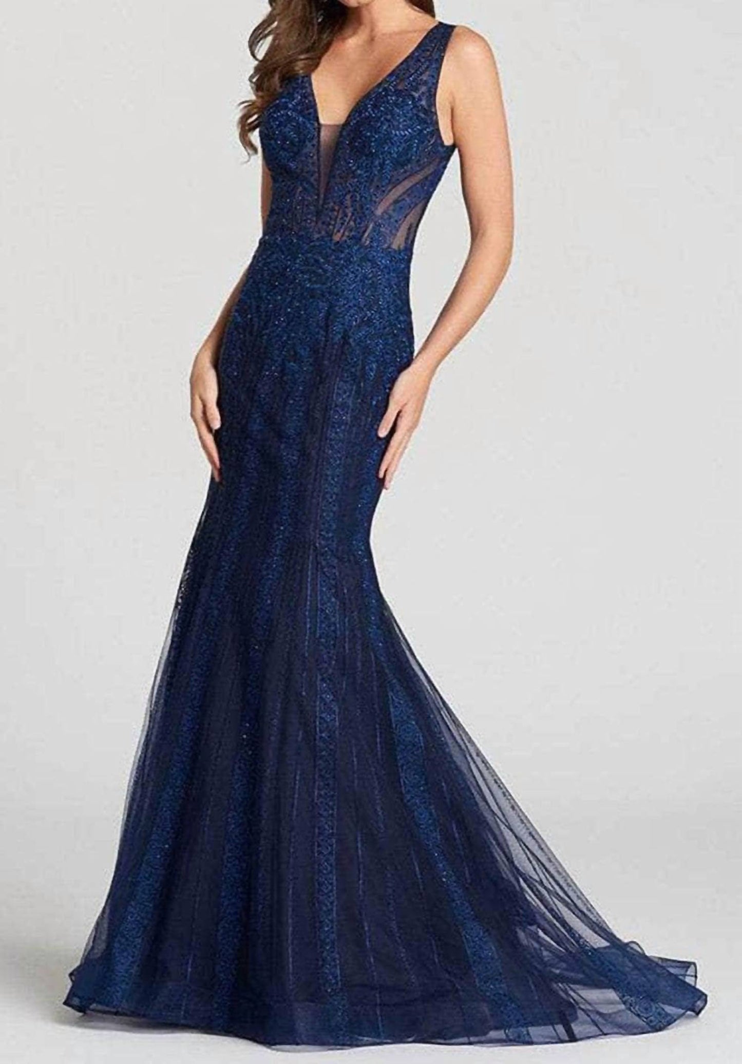 Ellie Wilde - Embellished Sleeveless Prom Dress