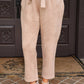 Dolce Cabo - Faux Suede Paper Bag Waist Pant With Tie