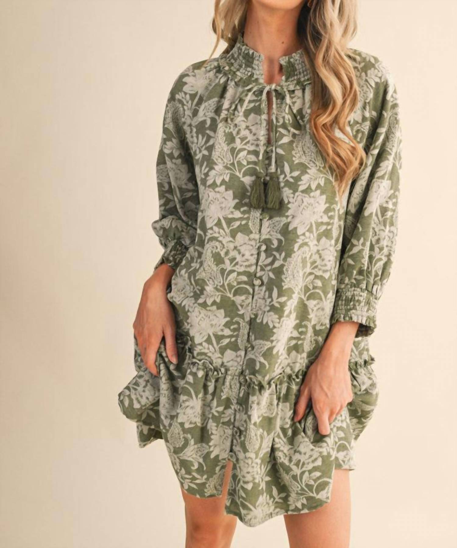 &Merci - Floral Jacquard Mini Dress