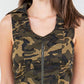 American Bazi - Zip Up Crop Denim Vest