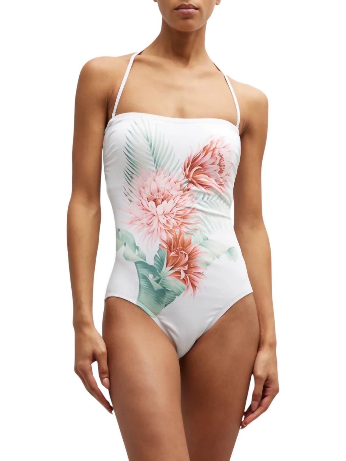 Tommy Bahama - Breezy Botanical Bandeau One-piece Swimsuit
