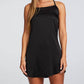 Chaser - Stretch Silky Basics Drape Back Hi Lo Shirttail Slip Dress