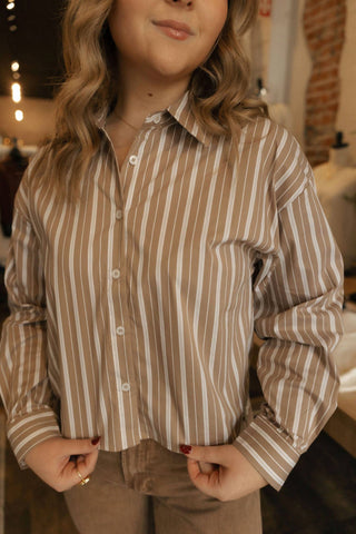 Able - Crop Striped Shirt
