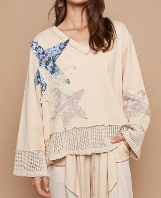 Pol - STAR PATCH DETAIL TOP