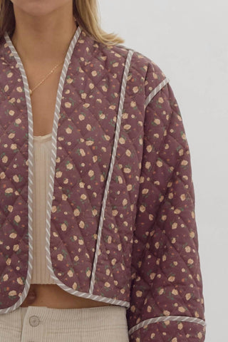 Entro - This Means Everything Floral Quilted Jacket