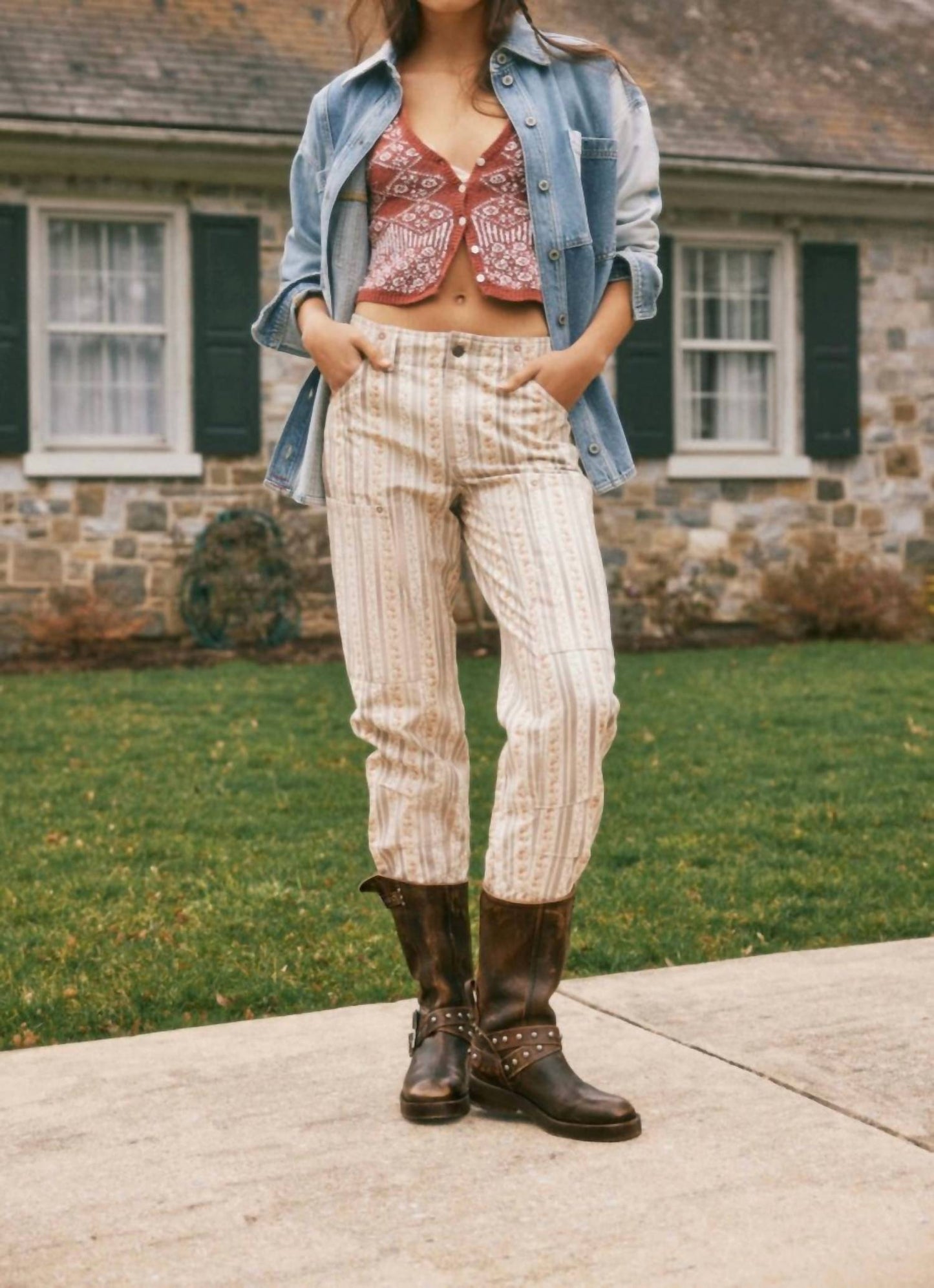 Free People - Super Sonic Printed Slim Pants