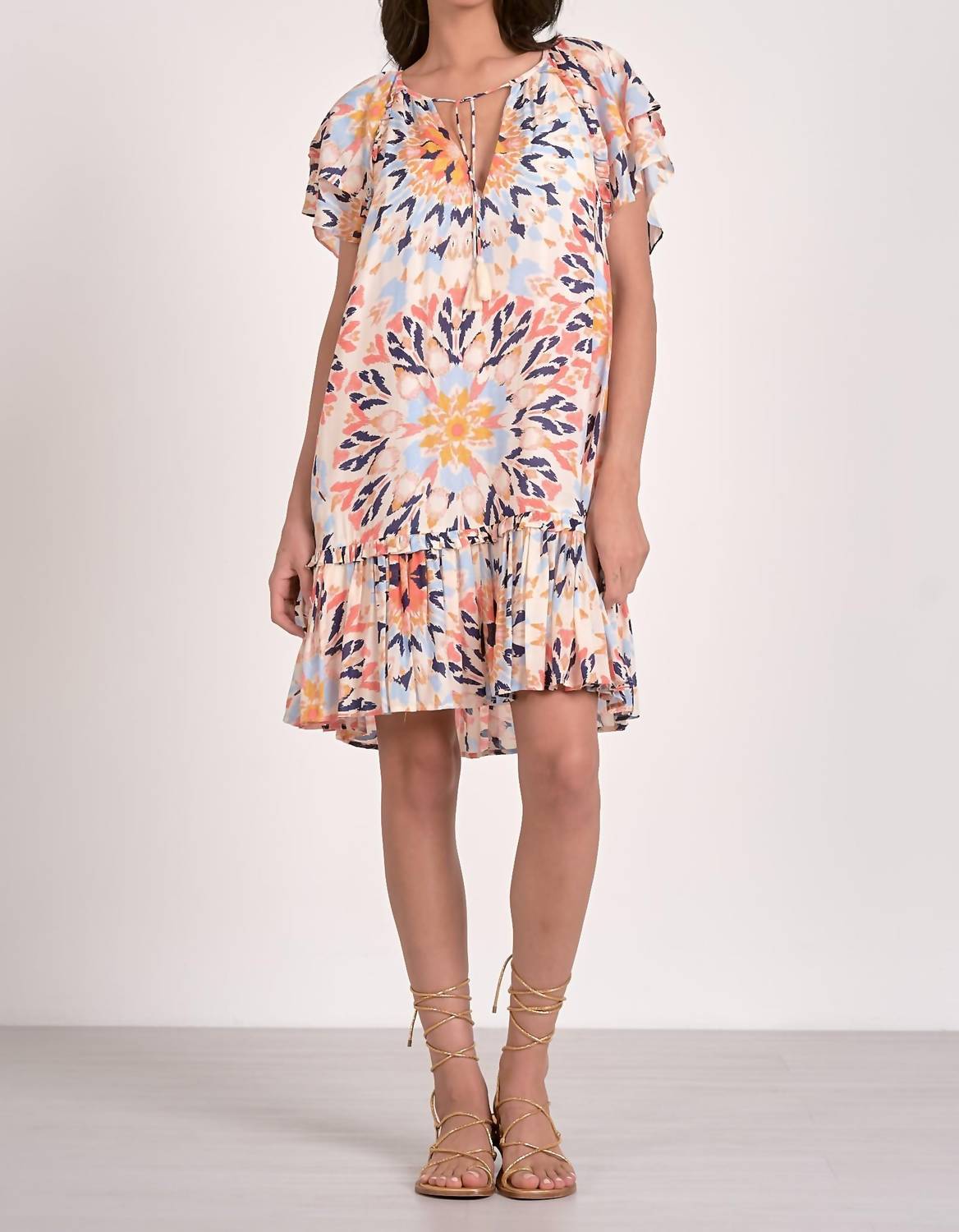 Elan - Ruffle Sleeve Mini Dress