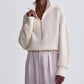 Varley - Tara Pointelle Half-zip Knit Pullover