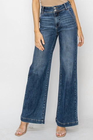 Risen - High Rise Double Button Jeans