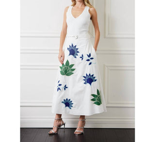 Ciebon - Nia Embroidered Maxi Skirt