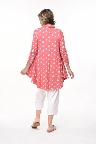 Tulip Clothing - Lauryn Button Down Tunic Shirt