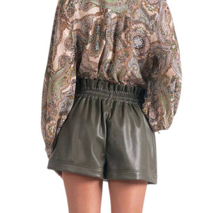 Elan - Paisley Button Blouse