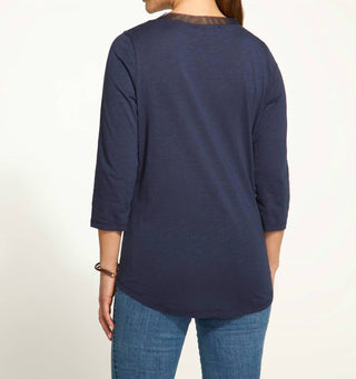 Fdj - Mesh V-neck Top